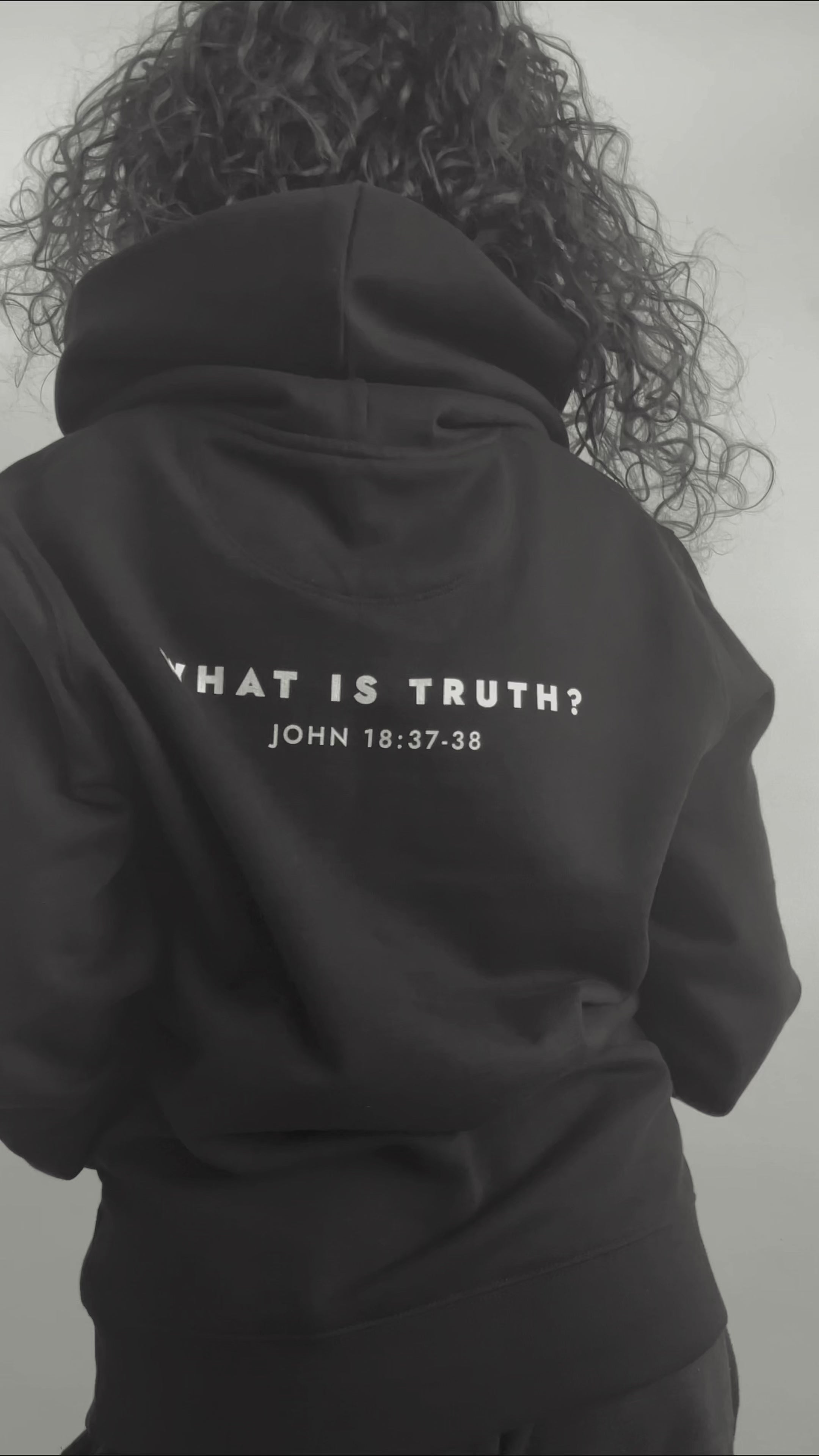 What Is Truth? Oversized Unisex Hoodie 100% Organic Cotton